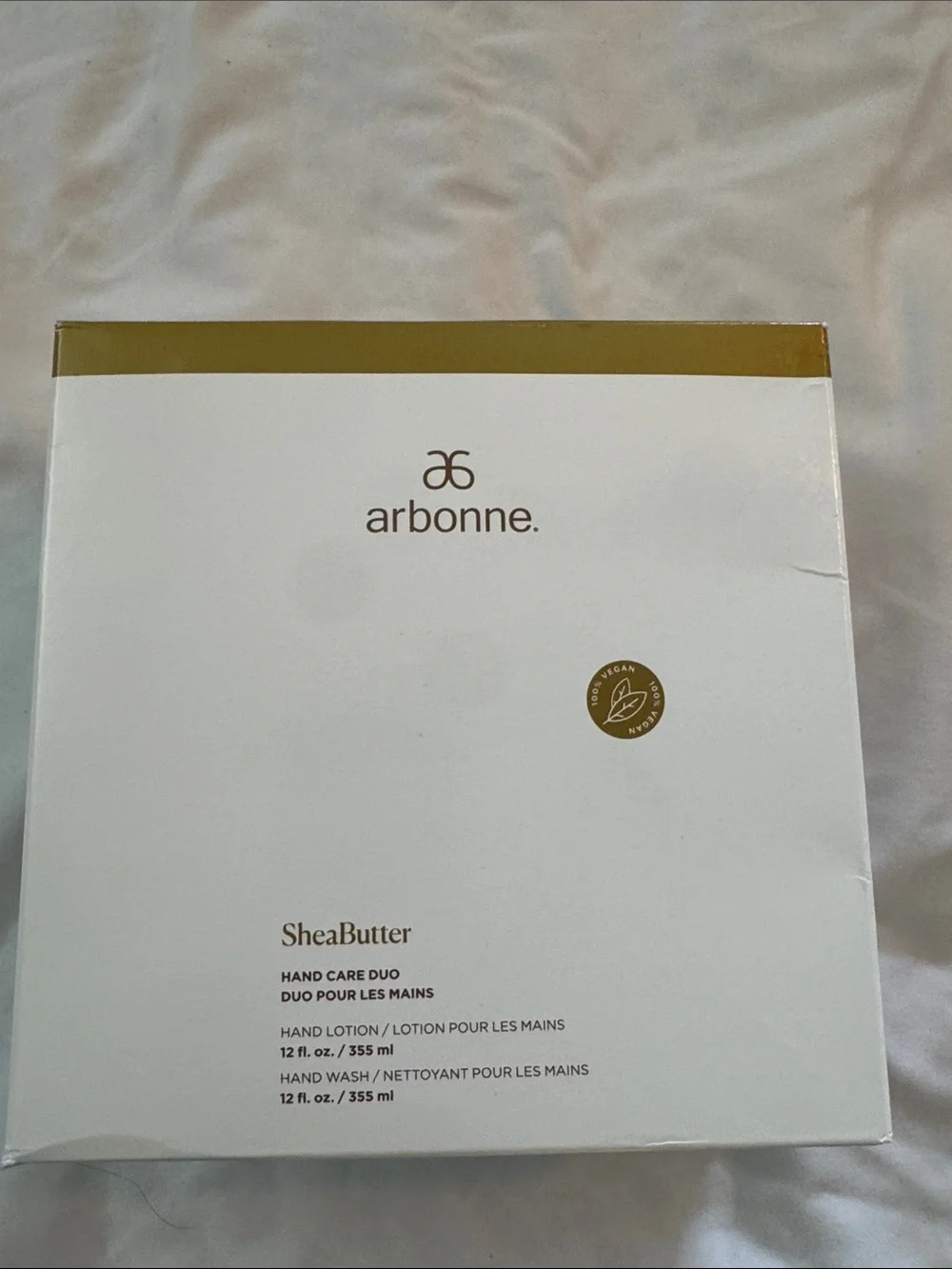 Arbonne SheaButter Hand Care Duo in White and Gold New